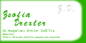 zsofia drexler business card